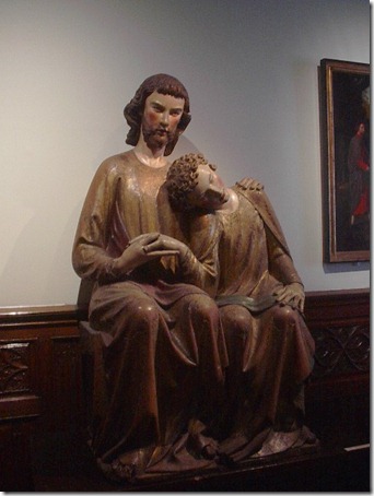 jesus and john carved sculpture antwerp belgium