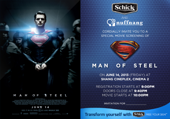 Man of Steel by Schick and Nuffnang