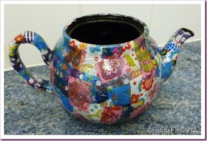 Decopatch flowerpot teapot