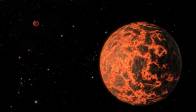 ilustração de exoplaneta menor que a Terra