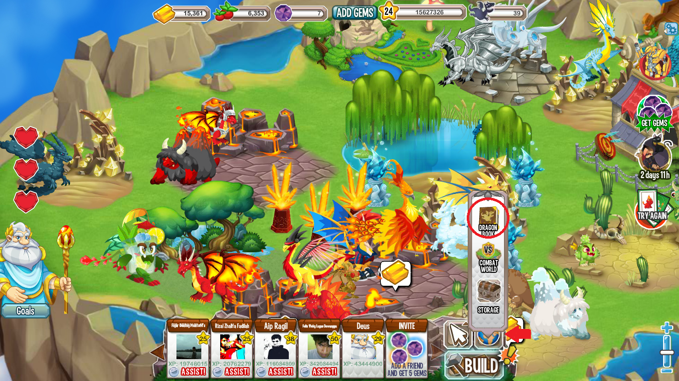 Cara Melihat Kelemahan Naga Pada Game Dragon City tkj77