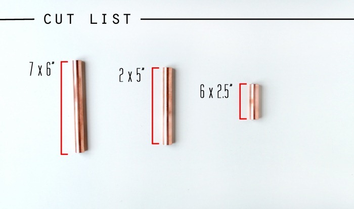 Cut List for Copper Pipe Candelabra Cut List for Copper Pipe Candelabra