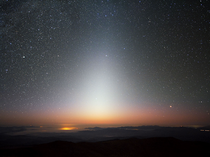 luz zodiacal sobre La Silla