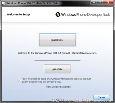 WP7.1 Mango SDK Beta 2 Installation Screen 10 WP7.1 Mango SDK Beta 2 Installation Screen 10