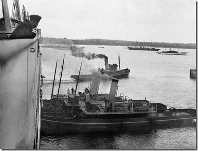 Titanic departing from Southampton