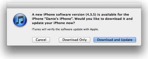 蘋果在稍早釋出了 iOS 4.3.5 系統更新，主要是修正一些 SSL 或 TLS 協定的系統漏洞。