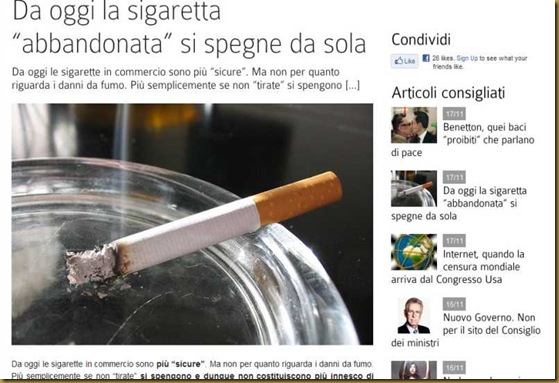 Da oggi la sigaretta “abbandonata” si spegne da sola - DaringToDo.com