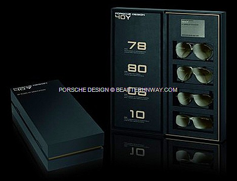 Porsche Design 40Y Limited edition P’8478 P'8480 Y, P'8418 Y P'8494 Y eyewear aviator sunglasses.ultra-light titanium David Beckham, Brad Pitt, Jennifer Lopez first black wristwatch 40Y Iconic Products matt silver-grey