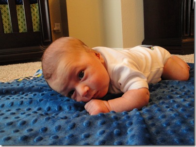 18.  Tummy time one month