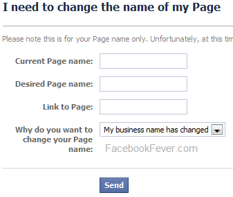 Change your facebook page name -facebookfever.com