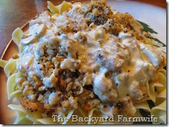 poppy seed chicken & mushrooms - The Backyard Farmwife