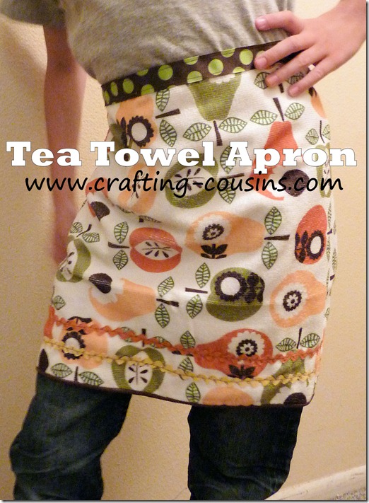 Tea Towel Apron Tutorial from the Crafty Cousins