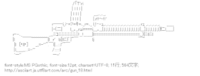 Ascii Art アスキーアート リサイクル保管庫 銃