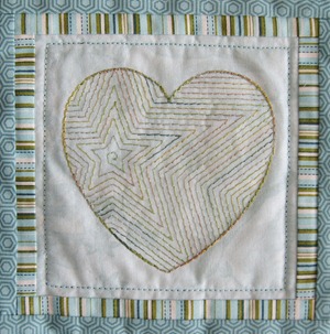 Heart with Shape Fill and a Triple Stitch Contour