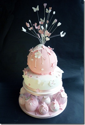 Pink Bauble Cake Christening Cakes