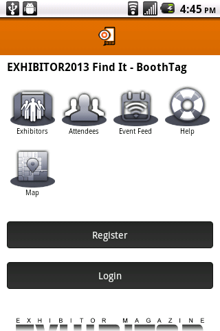 EXHIBITOR2013 Find It BoothTag