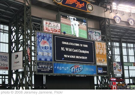 'Milwaukee Brewers Going To Playoffs!' photo (c) 2008, Jeramey Jannene - license: http://creativecommons.org/licenses/by/2.0/