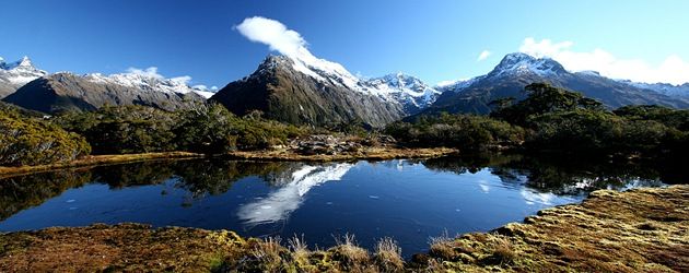Alpine lake reflection