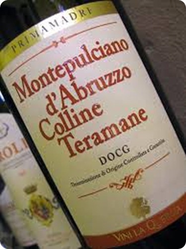 vino Montepulciano d’Abruzzo Colline Tera
