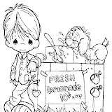 Niño perro puesto limonada pm