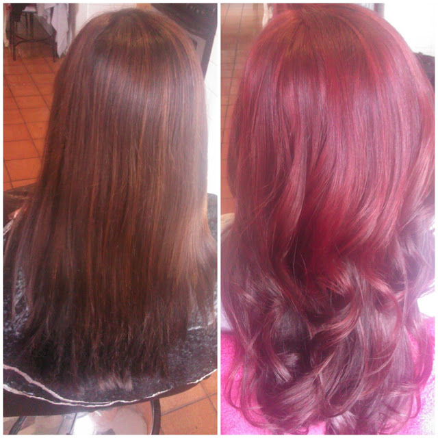 Healthy Hair Is Beautiful Hair..: Before and After (red haircolor)