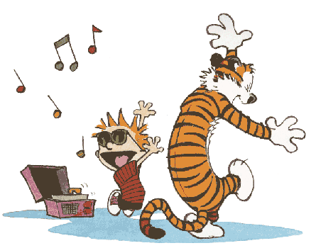 Calvin Hobbes Dancing.gif Calvin Hobbes Dancing