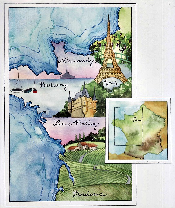 map of france from le road trip