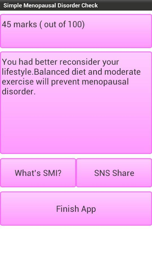 Menopausal Disorder Check Screen 3