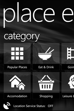 "Place Explorer" app for Windows Phone