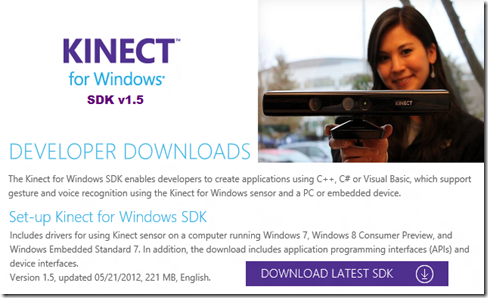 Kinect for Windows SDK v1.5