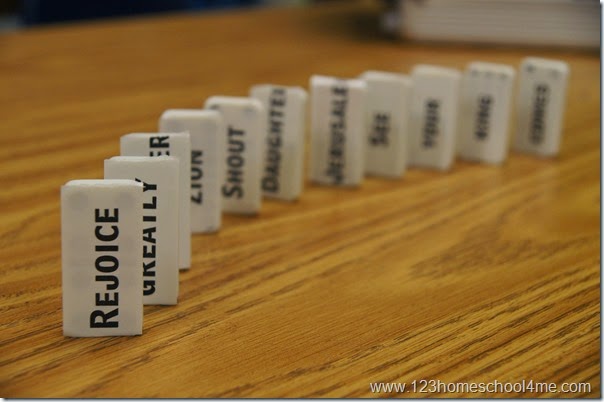 Bible Verse - Domino Memory Verse Activity for Kids Bible Verse - Domino Memory Verse Activity for Kids