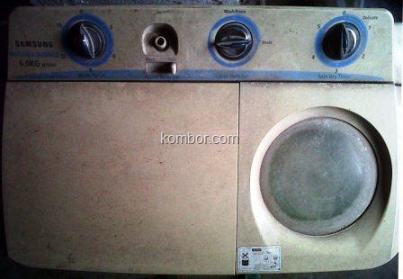 mesin cuci samsung top loading dua tabung -