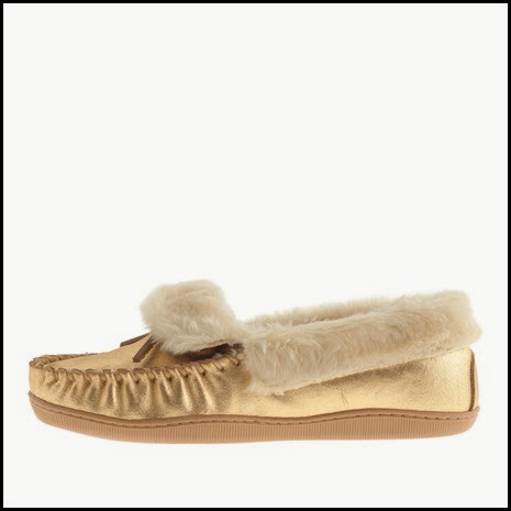 jcrew gold slippers