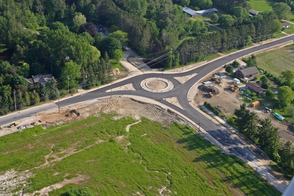 Collingwood Ontario Roundabout Under Construction