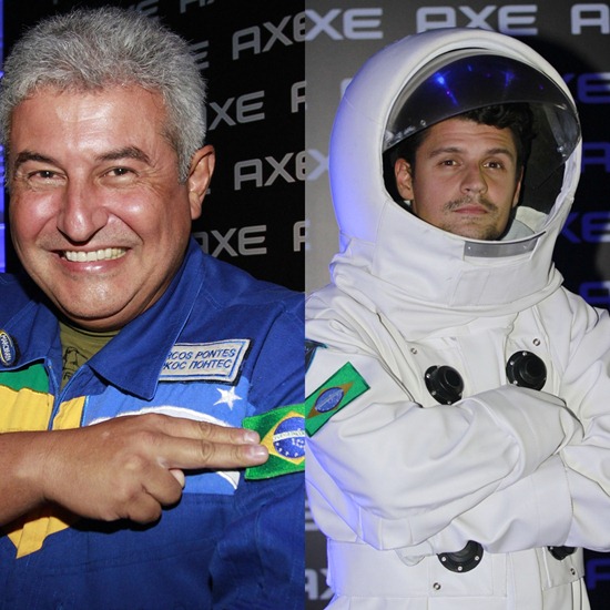 Marcos Pontes e Felipe Solari em AXE