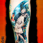 kissing sailor at the end of the war - Leg Tattoos Designs