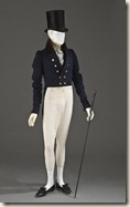 Veste, Angleterre, et pantalon, Ecosse, 1825-1830 Veste : drap de laine Pantalon : crêpe de soie 