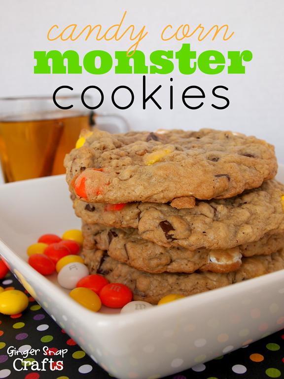 Candy Corn Monster Cookies #HarvestFun #cbias #spon #recipe