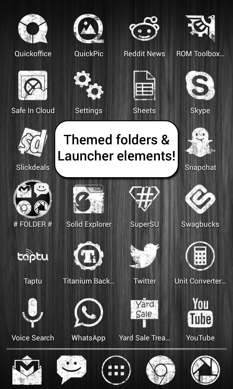 Dark Grunge HD Theme GO APEX Screen 2