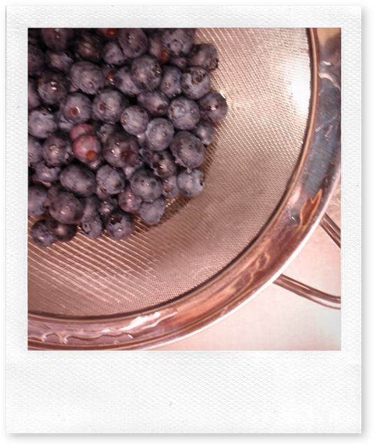 Fresh Blueberries in Colander