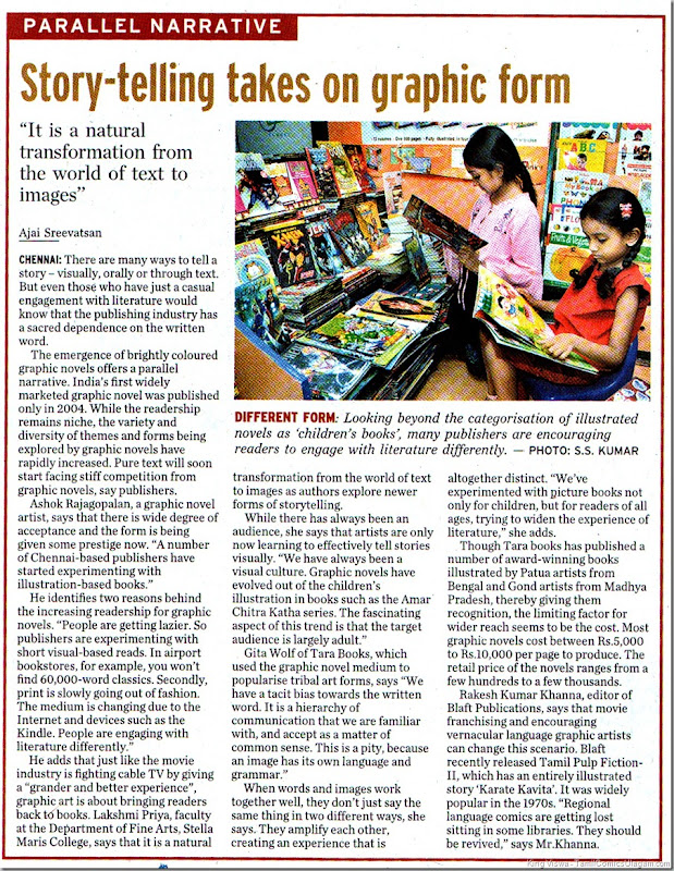 The Hindu National Daily Chennai Edition Dated 16052011 page 2 Graphic form of Story telling
