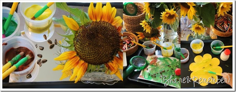Preschool Art Study: Painting Sunflowers