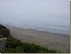 Whaler's Rest beach foggy