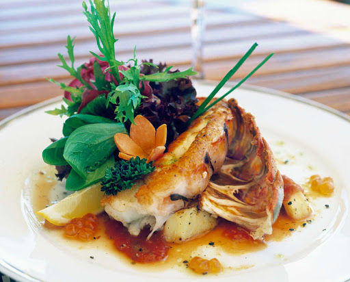 dining-seafood-SeaDream - Enjoy entrees such a locally caught lobster and seafood on your SeaDream sailing. 