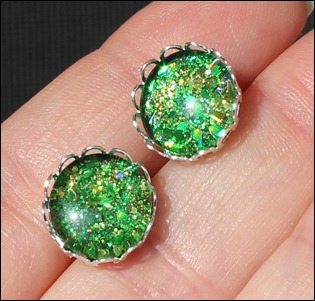 Green Glitter Ohrringe 2 (2)
