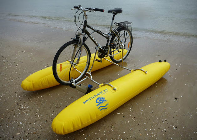 愛車で水上サイクリングが楽しめる サイクルボート化キット