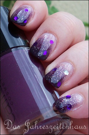 Nageldesign Violetter Sternenhimmel 4