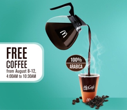 McCAFE Free Coffee eDM Left