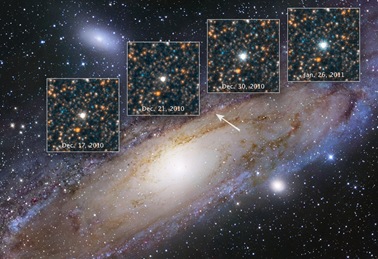 estrela variável cefeida V1 na galáxia M31