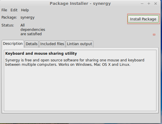 5 package installer of Synergy
